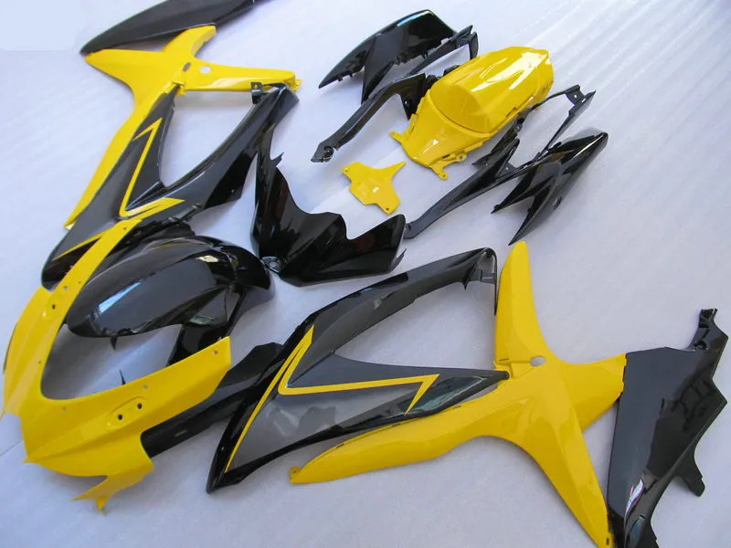 

Комплект обтекателей под давлением для SUZUKI GSXR600 750 K8 08 09 GSXR 600 GSXR750 2008 2009 ABS желто-черные обтекатели