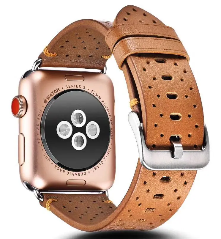 2018 Для мужчин и горе спорт отдых кожи для apple watch 38mm 42 мм заменить t браслет с