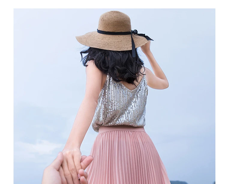 Summer Long Skirts Womens High Waist Vintage Boho Pleated Skirts Solid Color Chiffon Beach Maxi Skirt For Women Saia Faldas