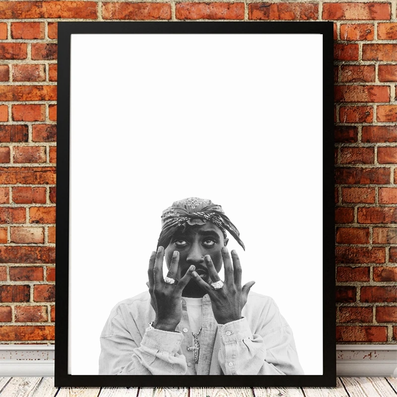 Украшение Tupac Shakur настенный художественный холст с принтом Постер в стиле хип хоп