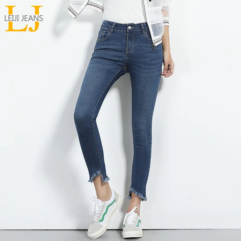 LEIJIJEANS Новинка осени винтажные размера плюс L с кисточками длина по щиколотку