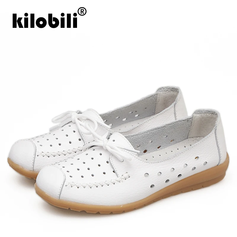 Kilobili/2019 г. весенняя женская обувь на плоской подошве из натуральной кожи женские