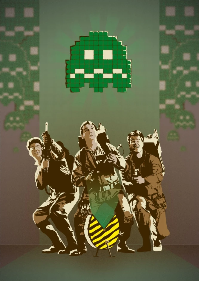 Pacman готовые винтажные видеоигры, Агитационный плакат, ретро холст, живопись, сделай сам, наклейки на стену, искусство, домашний бар, плакаты, Декор, подарок - Цвет: Темный хаки