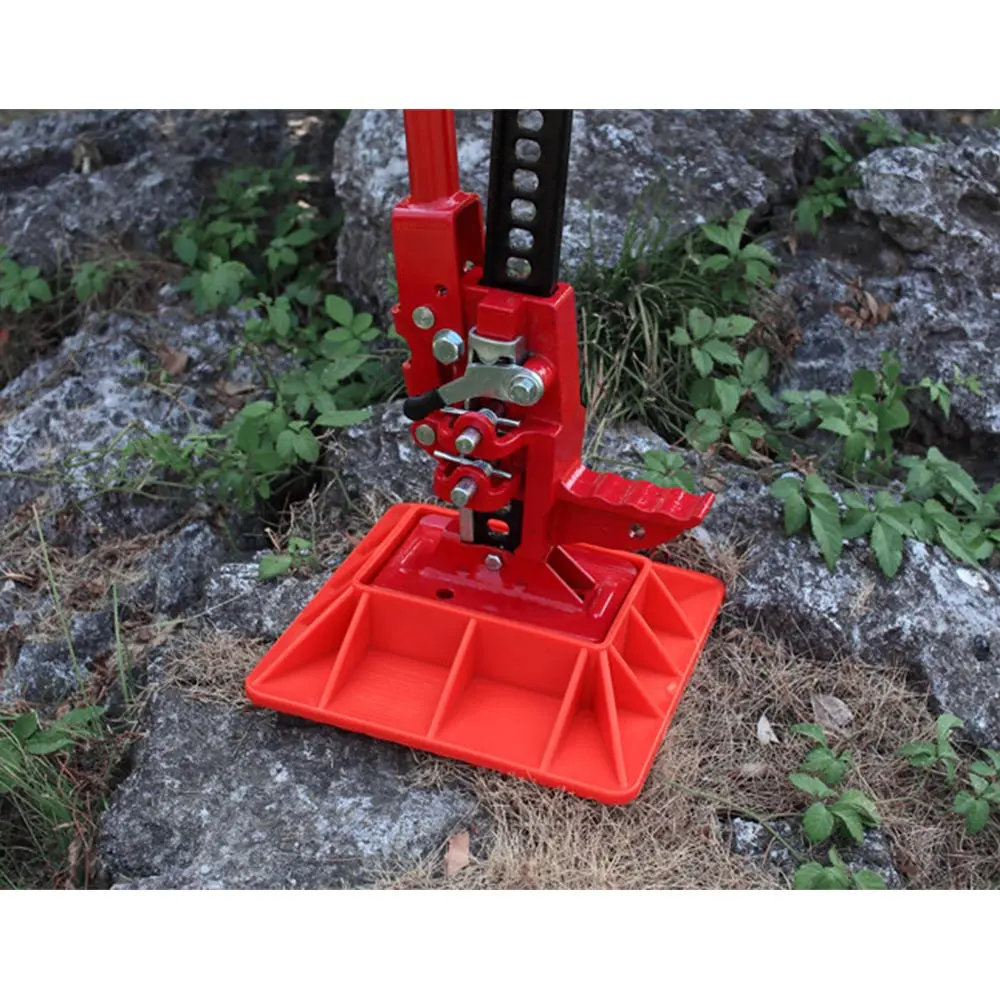 Красный PP Hi-Lift Jack Offroading зубчатая база Поверхностная Накладка для облегчения домкрата подъемная грузила внедорожная база 285x285 мм на мягком грунте