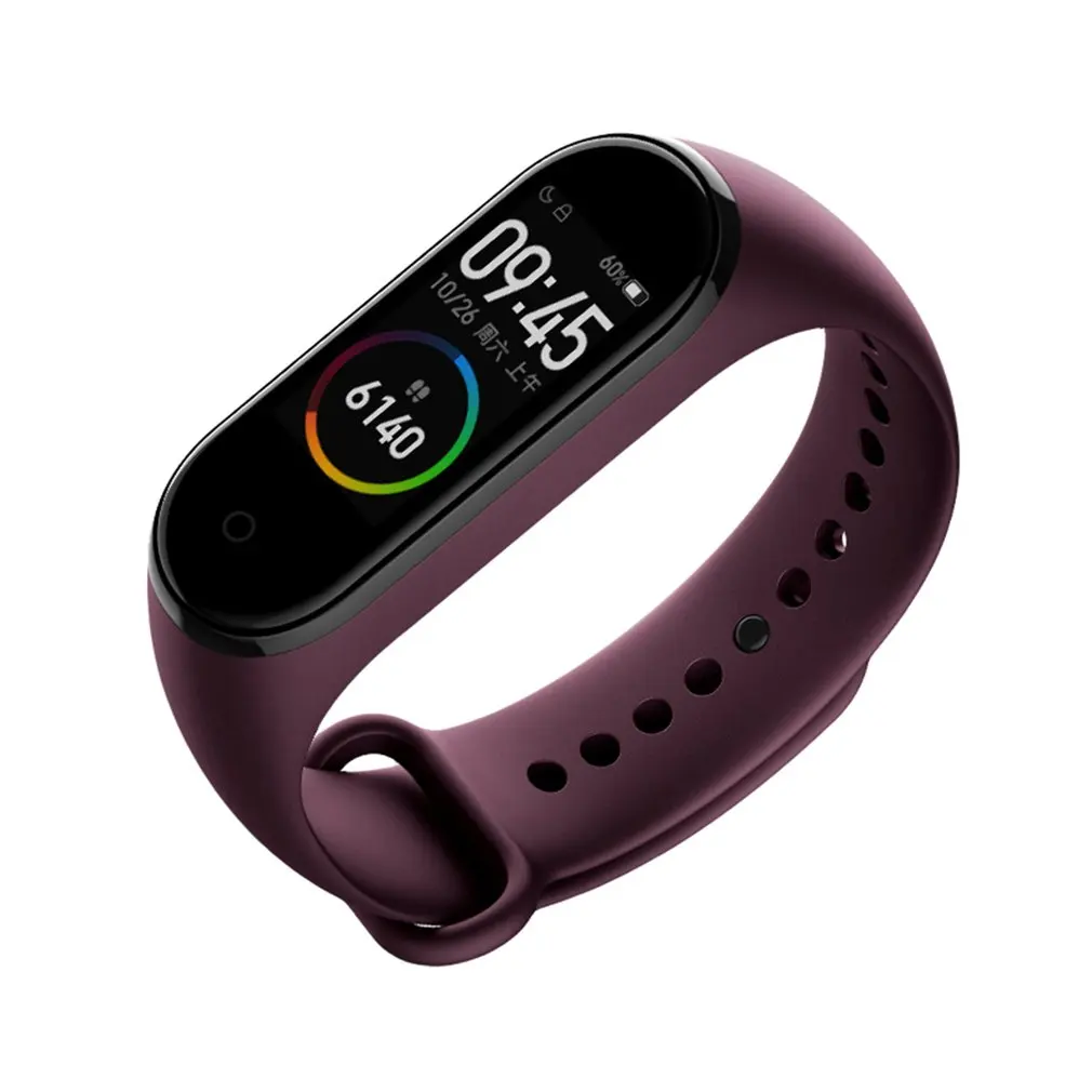 red Xiaomi Mi-браслет 4 новейший музыкальный смарт-браслет miband 4 браслет пульсометр фитнес 135 мАч цветной экран Bluetooth 5,0 - Цвет: red