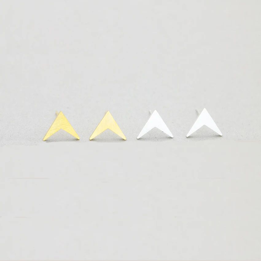 Нержавеющая Сталь Посеребренные геометрический push-обратно серьги для женщины