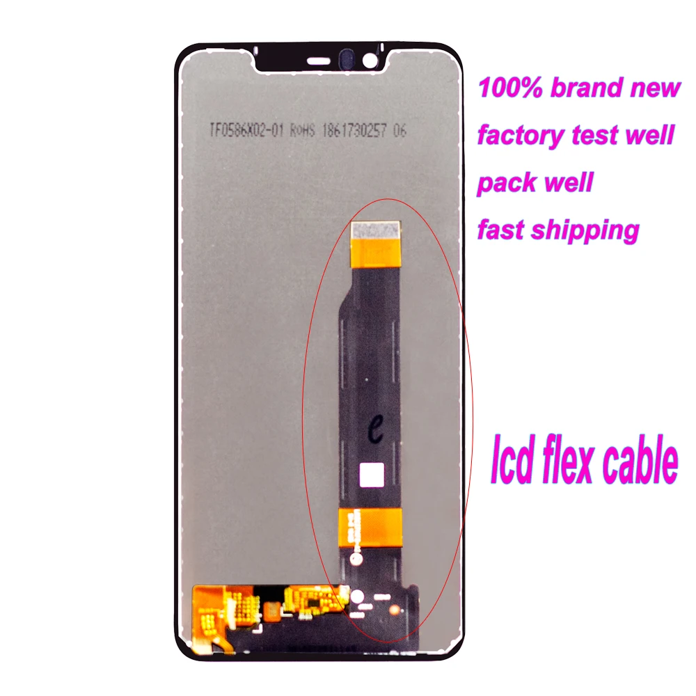 100% Tested for Nokia 5.1 Plus LCD Display Touch Screen 5.86