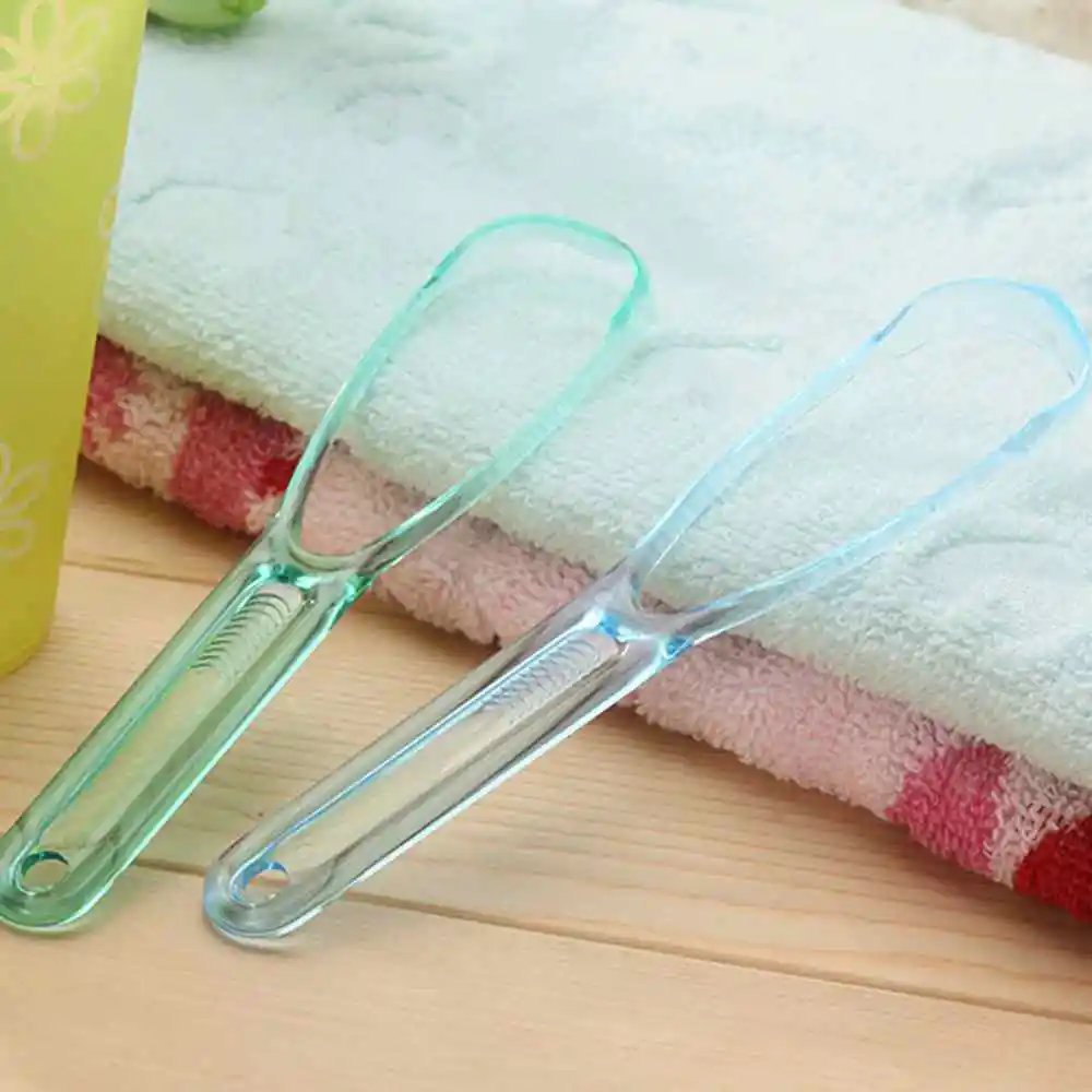 Пластиковый скребок для языка щетка чистки гигиена полости рта уход за полостью