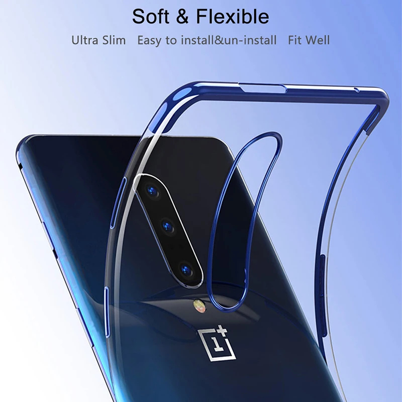 Чехол для телефона Oneplus 7 Pro мягкий силиконовый чехол прозрачный Oneplus7 pro OnePlus 6t 6