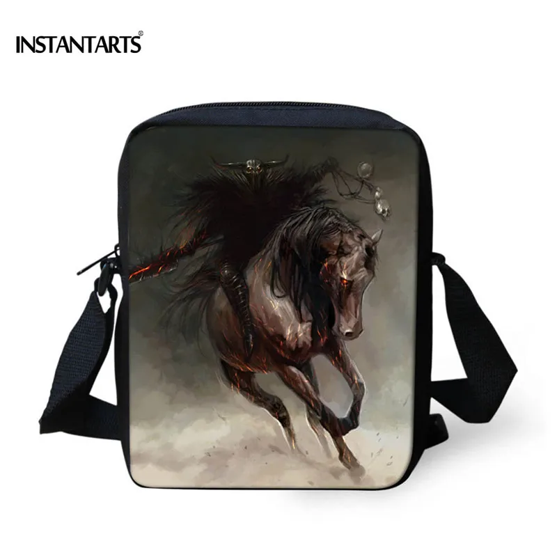 INSTANTARTS Crazy Horse школьные ранцы для мальчиков Дети животных сумка Детская маленькая