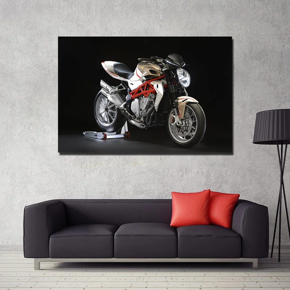 MV AGUSTA Brutale 1090 RR мускул плакат мотоцикл тканевая ткань печать настенные