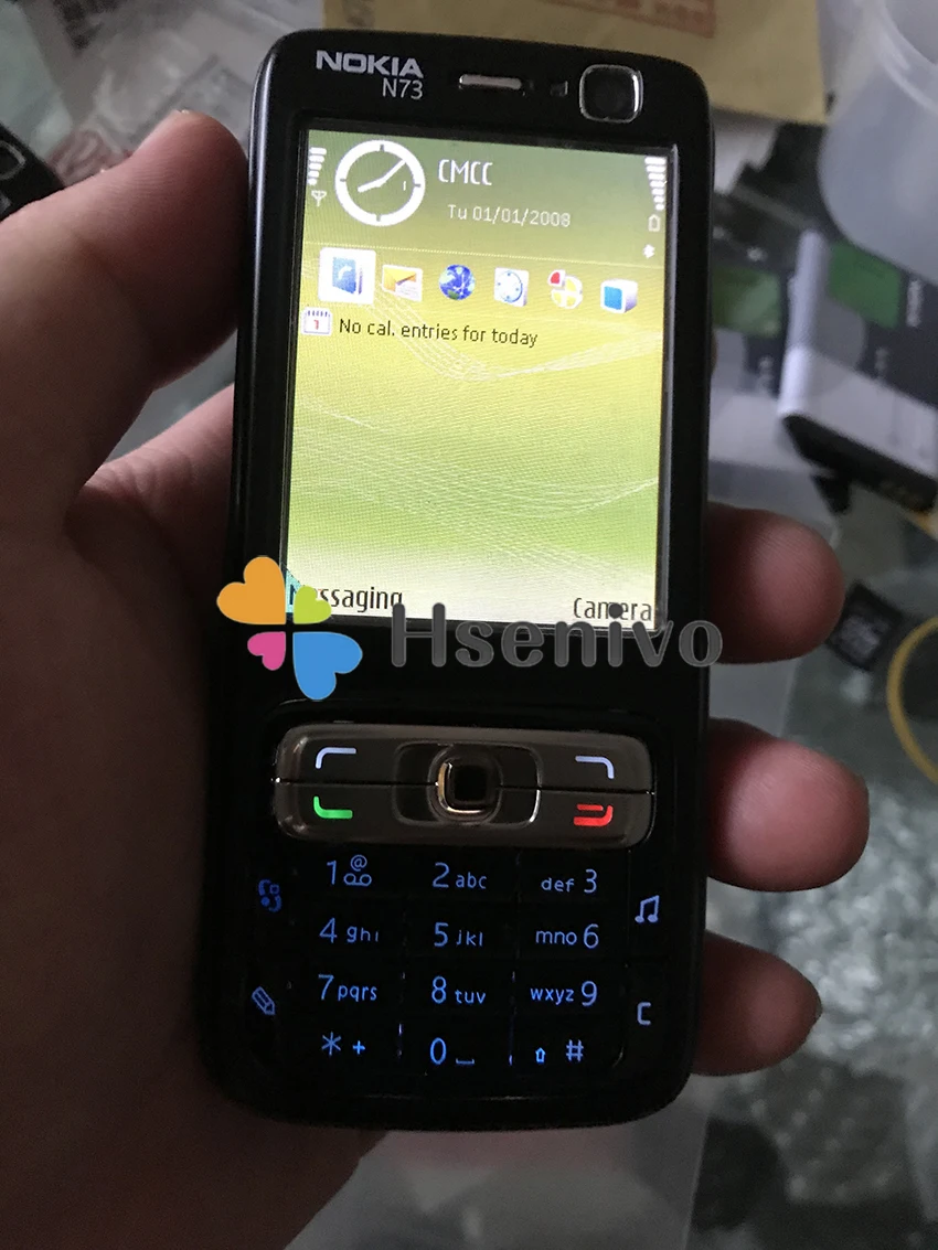 Восстановленный Мобильный телефон Nokia N73 разблокированный GSM Английский Арабский Русский Клавиатура