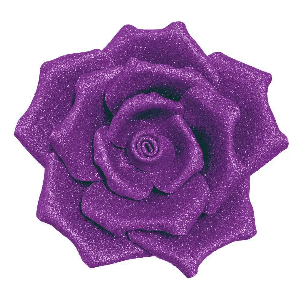Purple Гигантский блеск пены цветок для свадьбы большой для мероприятий, вечеринок, свадьбы фон цветочное украшение для стены - Цвет: Purple