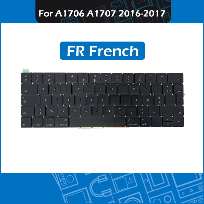 

10 шт./лот новая A1706 A1707 FR Французская клавиатура для Macbook Pro Retina 13 "15" TouchBar Франция замена клавиатуры 2016 2017