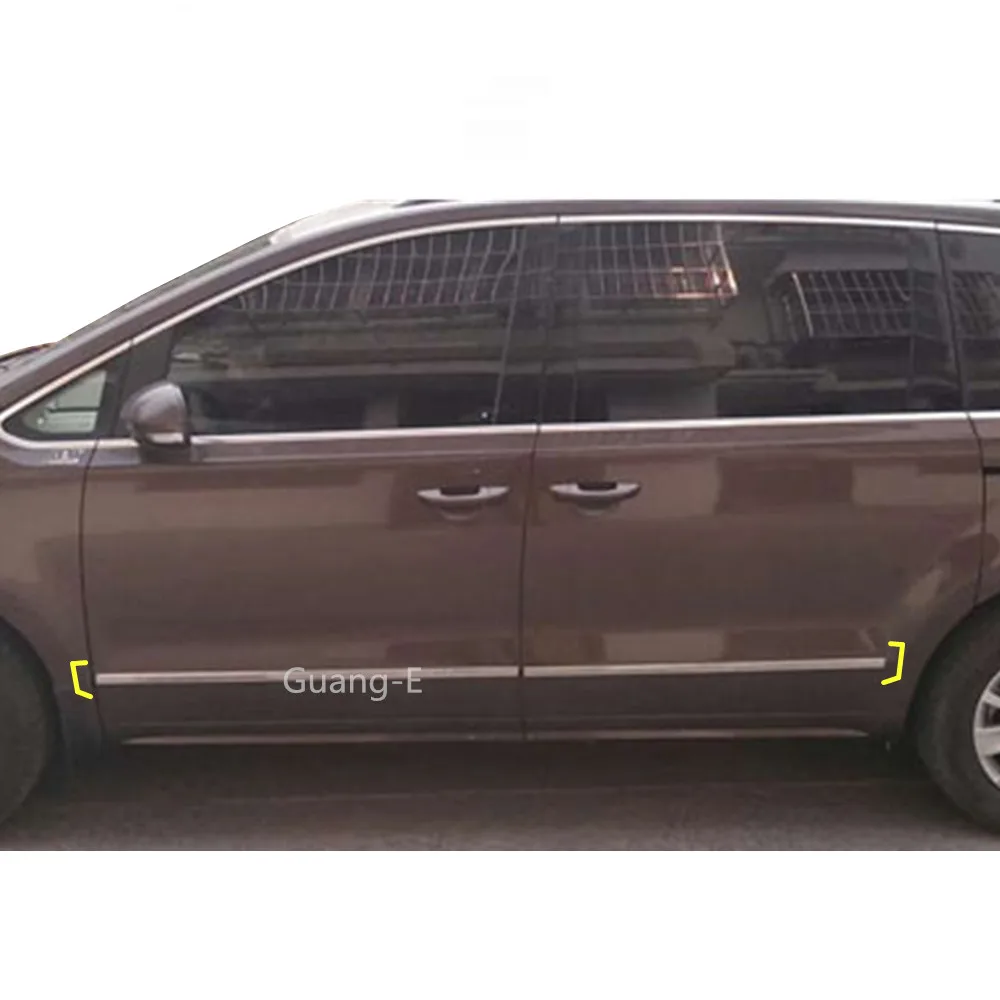 Для Volkswagen VW Sharan Автомобильная накладка молдинга двери из нержавеющей стали панель бампера лампы 4 шт