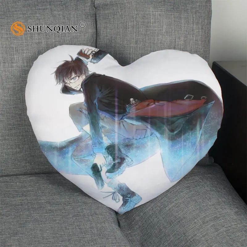 Синяя наволочка в форме сердца на молнии размер 41x36 см 47x42 см|pillow cover custom|pillow covercustom