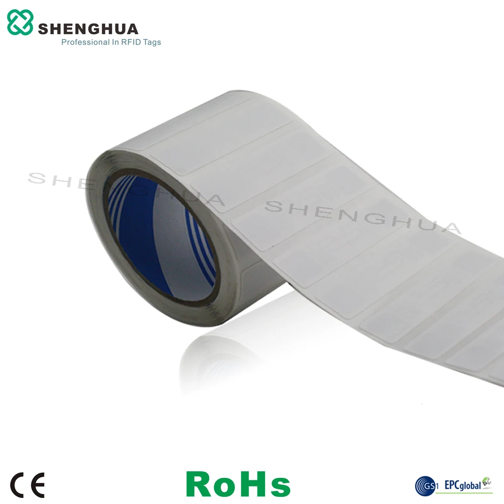 2000 шт./рулон EPC C1 GEN2 UHF 860 960 МГц длинный диапазон считывания RFID чип Клей наклейка
