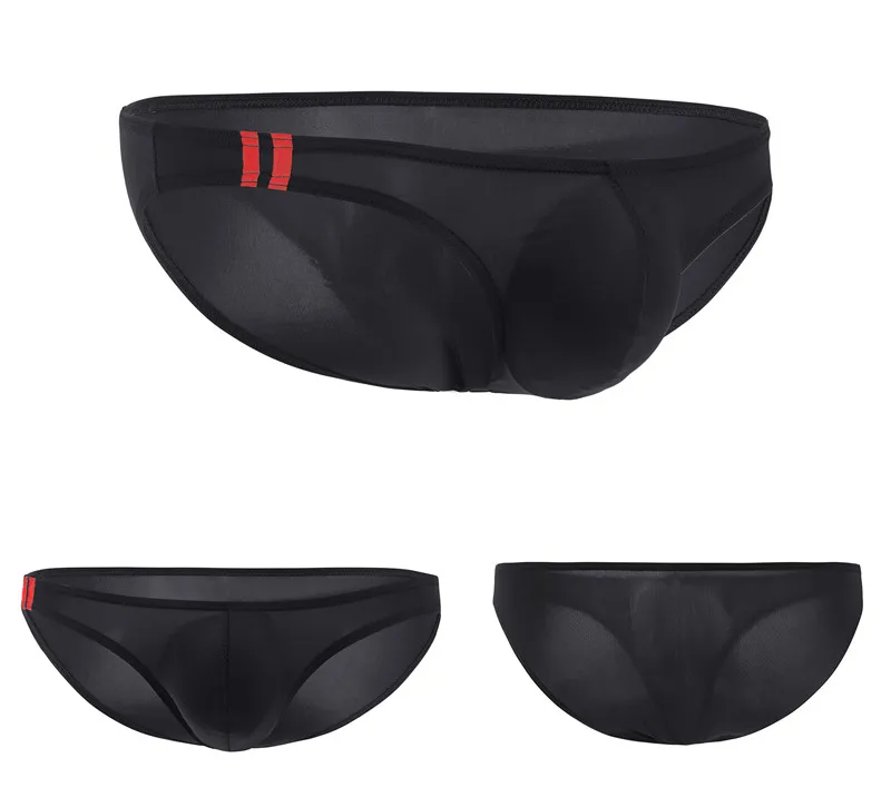 10PCS Men Briefs Ice Silk Ultra-thin Breathable Transparent Underpants Low Waist Sexy Men Panties Elastic Underwear Briefs