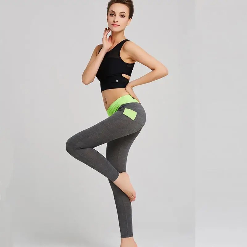 Спортивные Леггинсы для тренажерного зала спортивные колготки женские серые