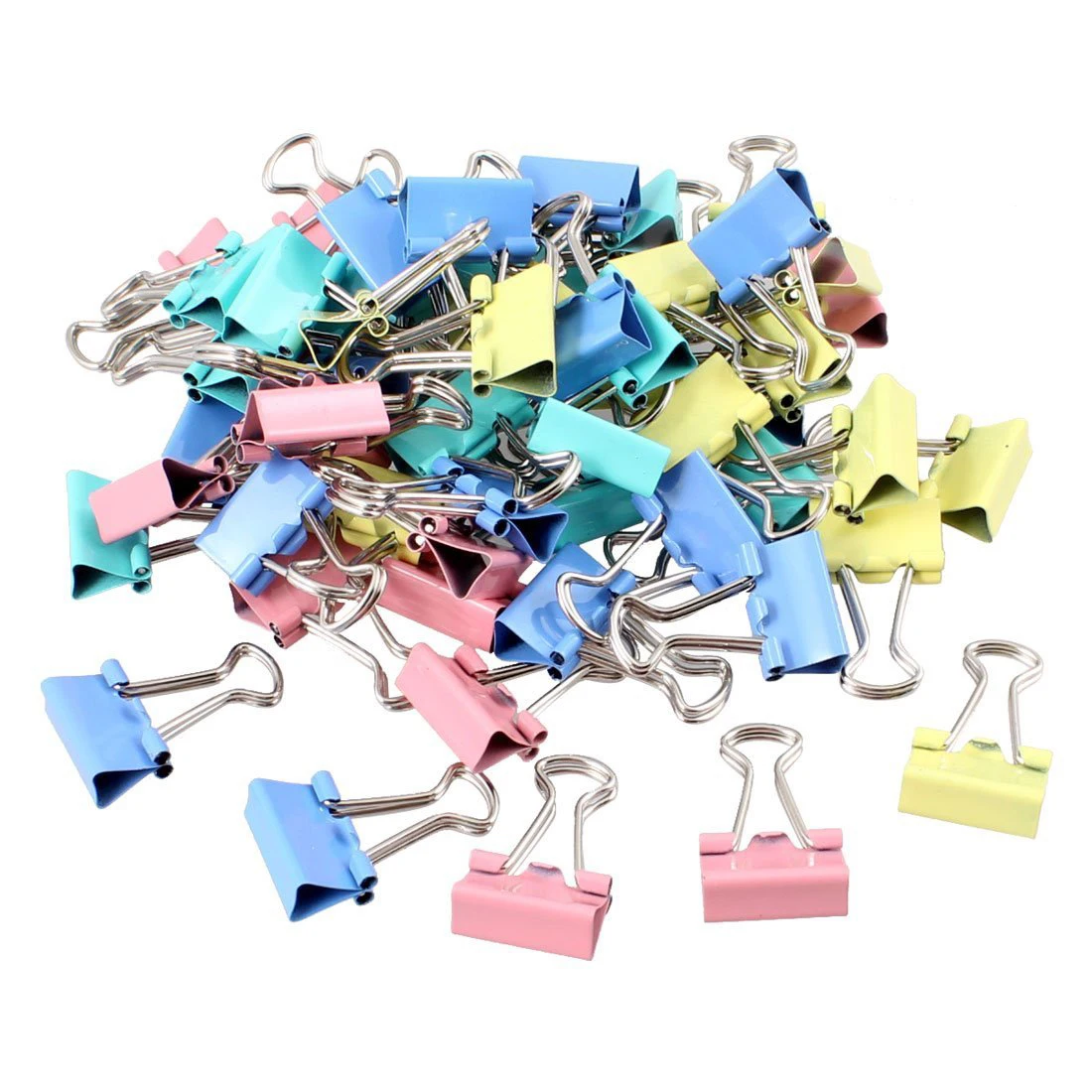 

SOSW-60 Pcs Metal Assorted Color File Paper Binder Clips