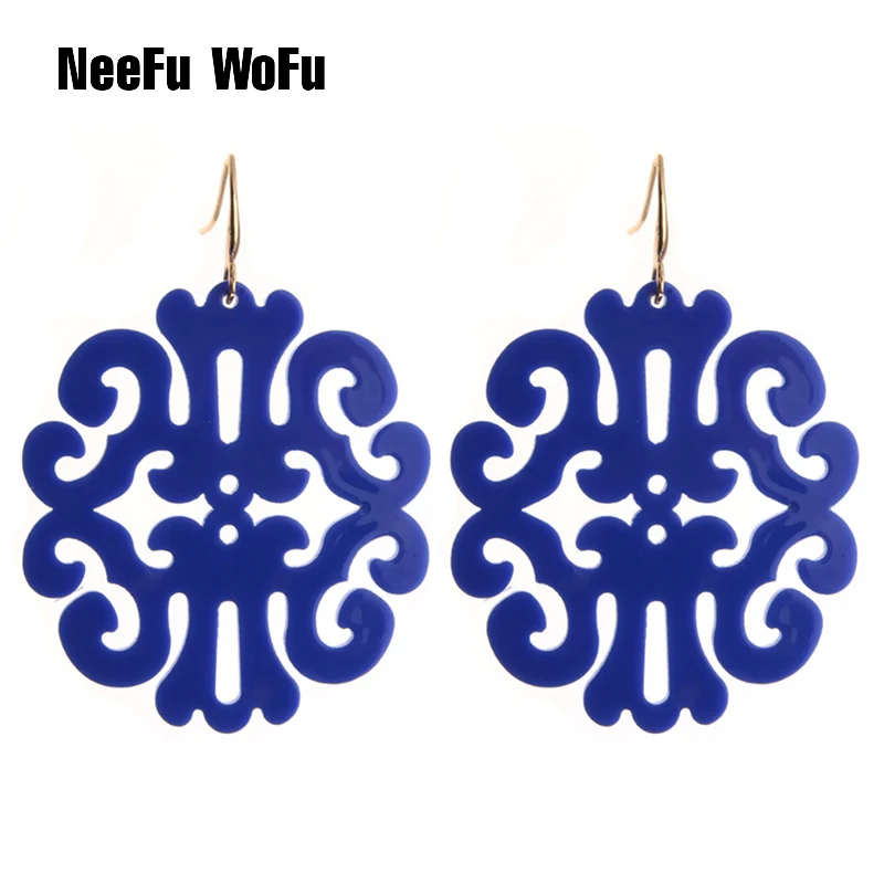 NeeFu WoFu 2019 Висячие серьги Классическая полимерная серьга большие для женщин