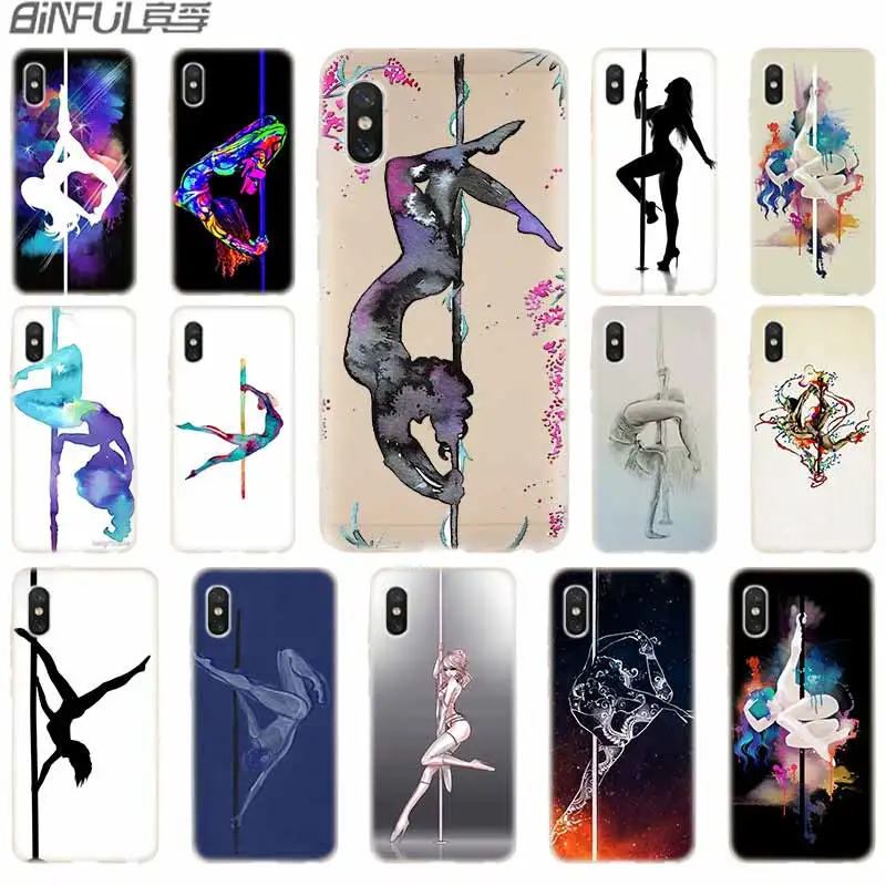 Мягкий Силиконовый ТПУ чехол для Xiaomi Mi 10 8 9 CC9 A1 A2 A3 Lite SE MAX 3 mix 2s 5X 6X Pole dance