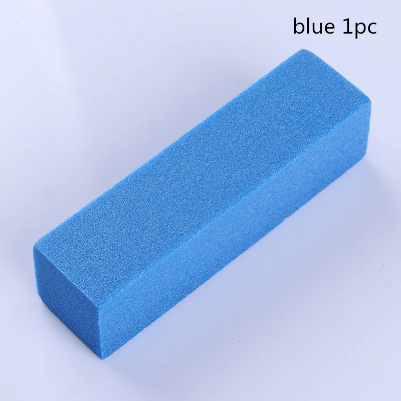 blue 1pc Белый лак для ногтей шлифовальный блок для маникюра инструмент для дизайна ногтей - Цвет: blue 1pc