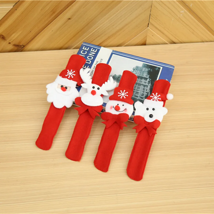 1 шт. милые животные пива снеговика Рождество лось Санта-браслет браслет шлепка