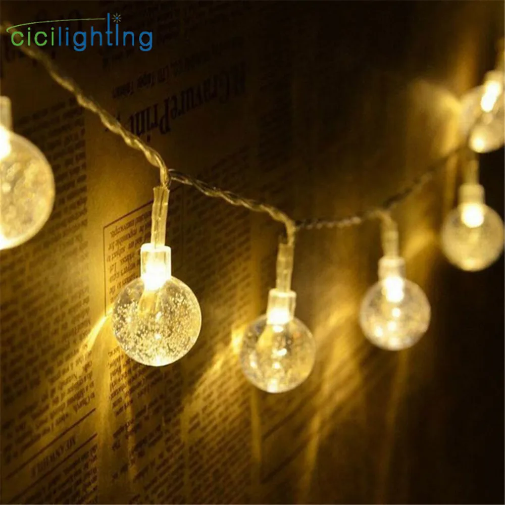 

Globe Ball String Lights for Holiday 1.5/2/3/4m 10/20/30/40 Lights Vintage Bulbs Decorative Outdoor Garland Wedding Party Lamp