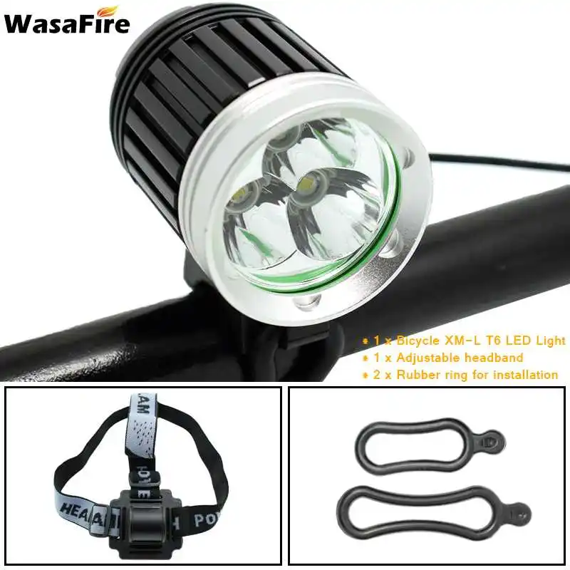 WasaFire 3* XML T6 светодиодный налобный светильник 4000лм 3 режима горный велосипед светильник велосипедный Фонарь налобный фонарь передний светильник s для езды на велосипеде спортивный подарок