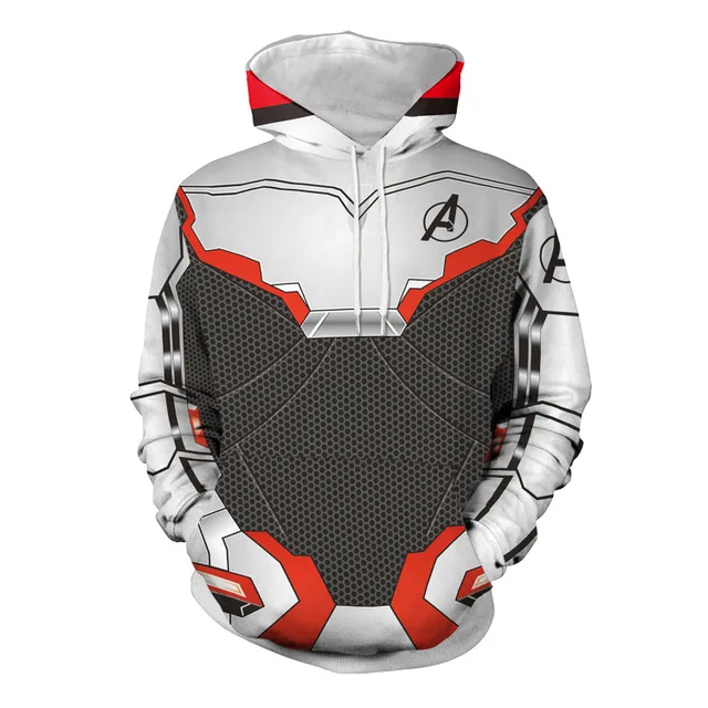 Marvel Мстители 4 Endgame Quantum Realm косплэй костюм толстовки для мужчин wo с капюшоном