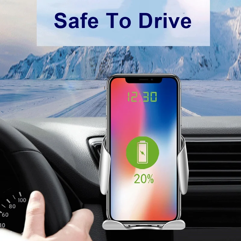 Обновление 10 Вт Автомобильный держатель для Iphone samsung S8 Беспроводной Зарядное