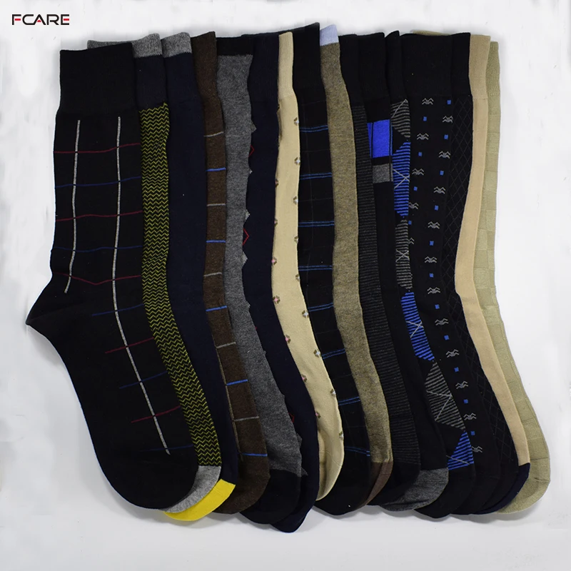 Fcare 10 шт. = 5 пар calcetines мужские короткие 44 45 46 47 фотоблестящие большие весенние