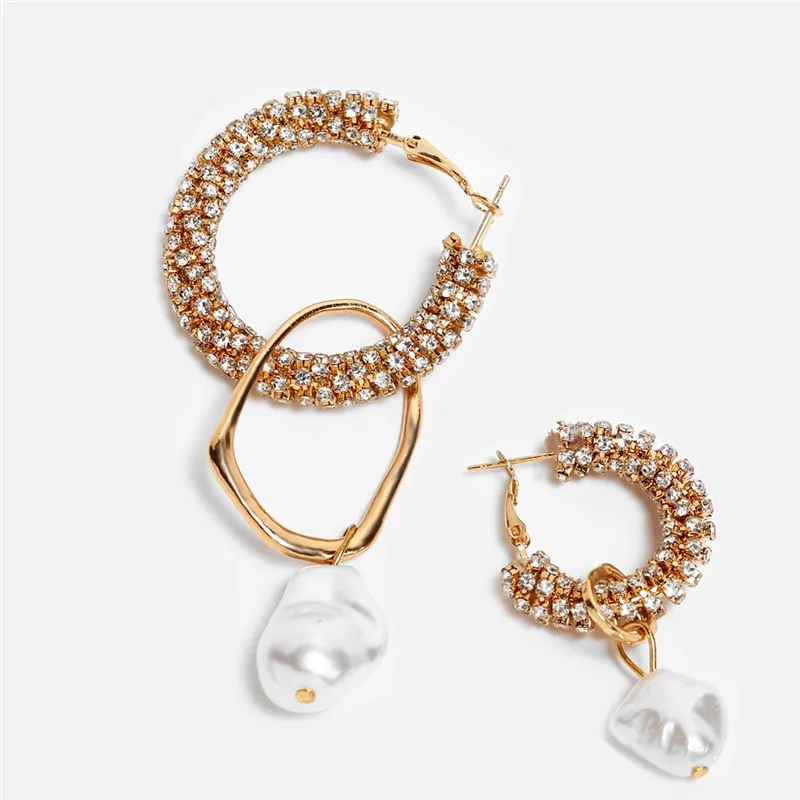 TOP Earrings 1 17 км большие золотые ZA Висячие серьги для женщин девушка кристалл оболочки имитация жемчуга висячие серьги модные свадебные украшения - Окраска металла: TOP Earrings 1