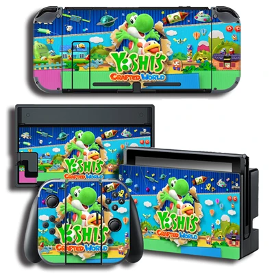 Виниловая Защитная Наклейка для кожи для Yo shi Skins для nintendo Switch NS консоль+ контроллер+ подставка держатель скины - Цвет: Yoshi Skins 4