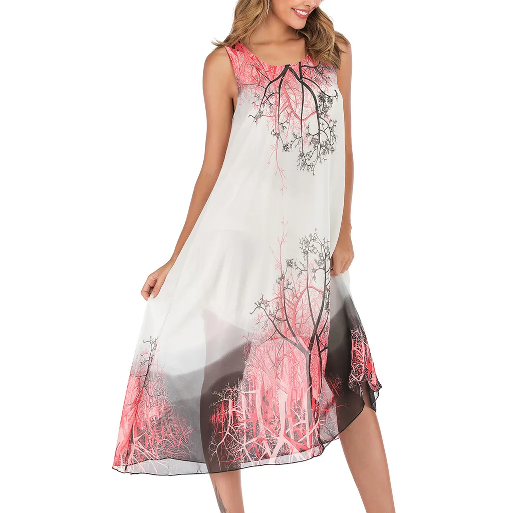 Женское шифоновое платье JAYCOSIN повседневное пляжное в богемном стиле с цветочным