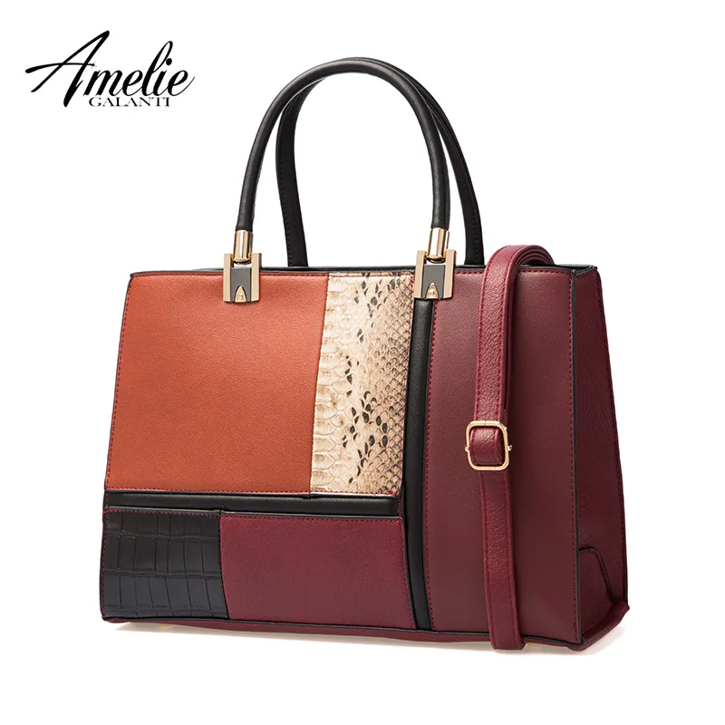 AMELIE GALANTI Модная сумка хит цвет|patchwork handbag|fashion handbaghandbags fashion |