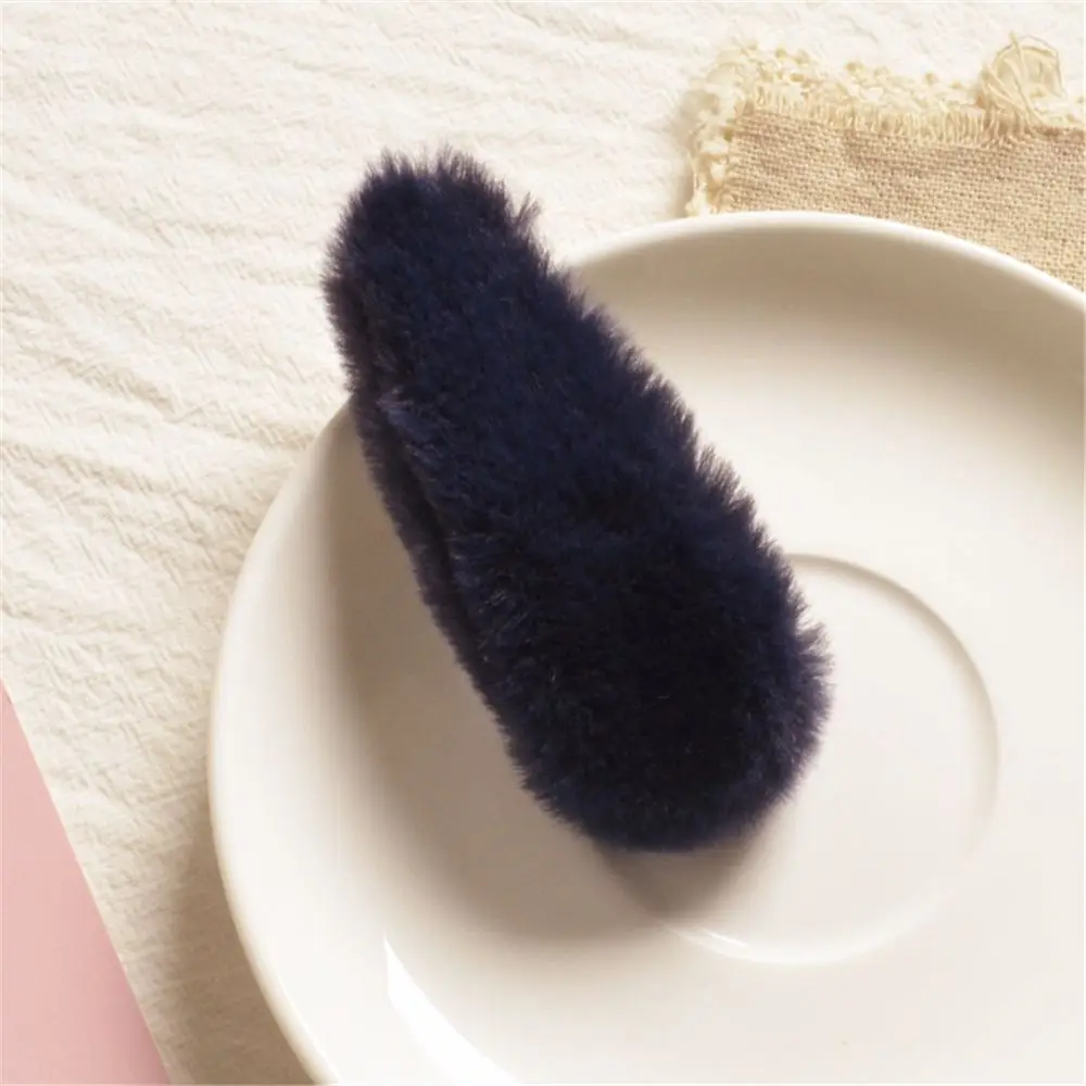 Корейская зимняя плюшевая повязка для волос аксессуары детей одноцветная