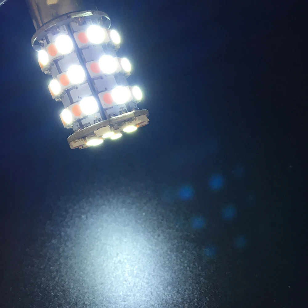 Новинка! 2 шт. 12 В 1157 BAY15D 3157 7443 3528 60 SMD двойной цвет желтый/белый с переключателем