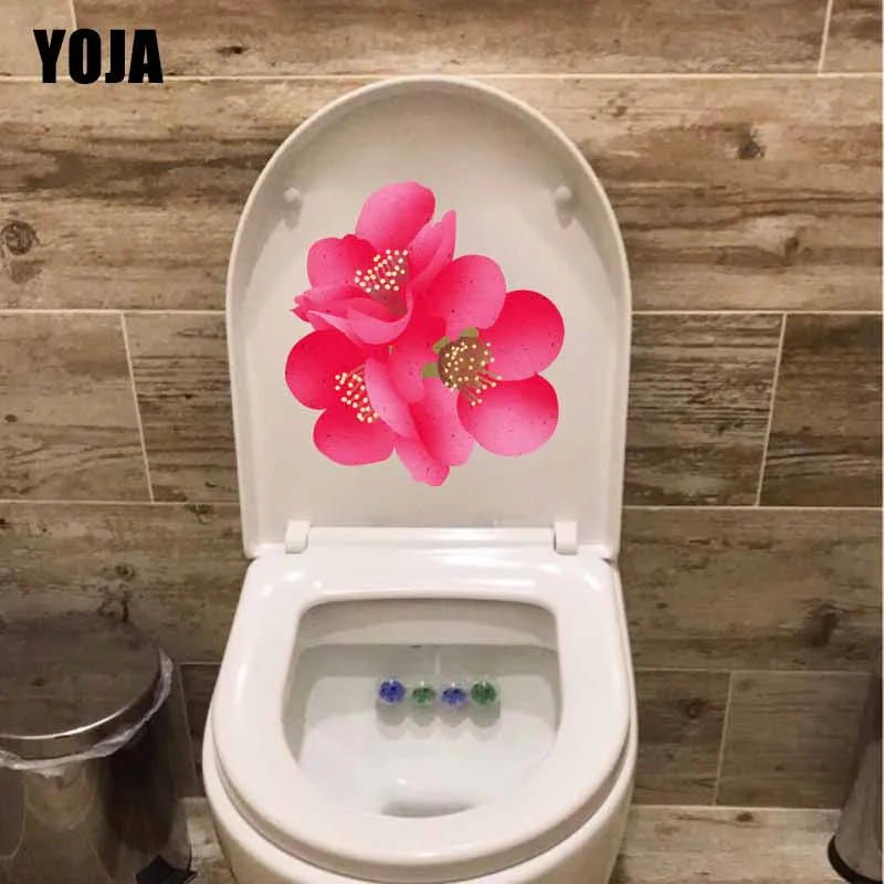 YOJA 21*23 см красный цветок девушка украшение для спальни модная наклейка туалета