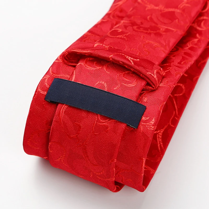 Мужские галстуки с люрексом красные свадебные высокого качества 7 см в