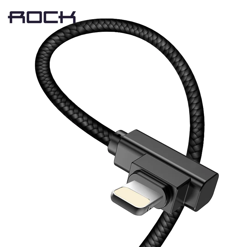 ROCK 90 градусов USB кабель для lightning Кабель быстрой зарядки кабели передачи данных