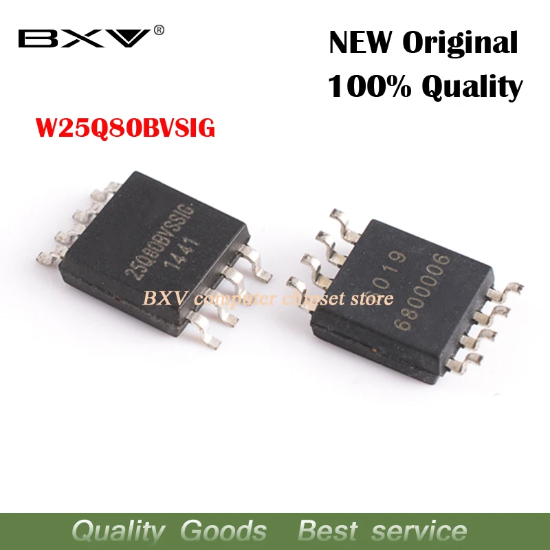 10 шт. 25Q80BVSIG W25Q80BVSIG W25Q80BVSSIG 25Q80BVSSIG 25Q80 лапками углублением SOP-8 памяти микросхема