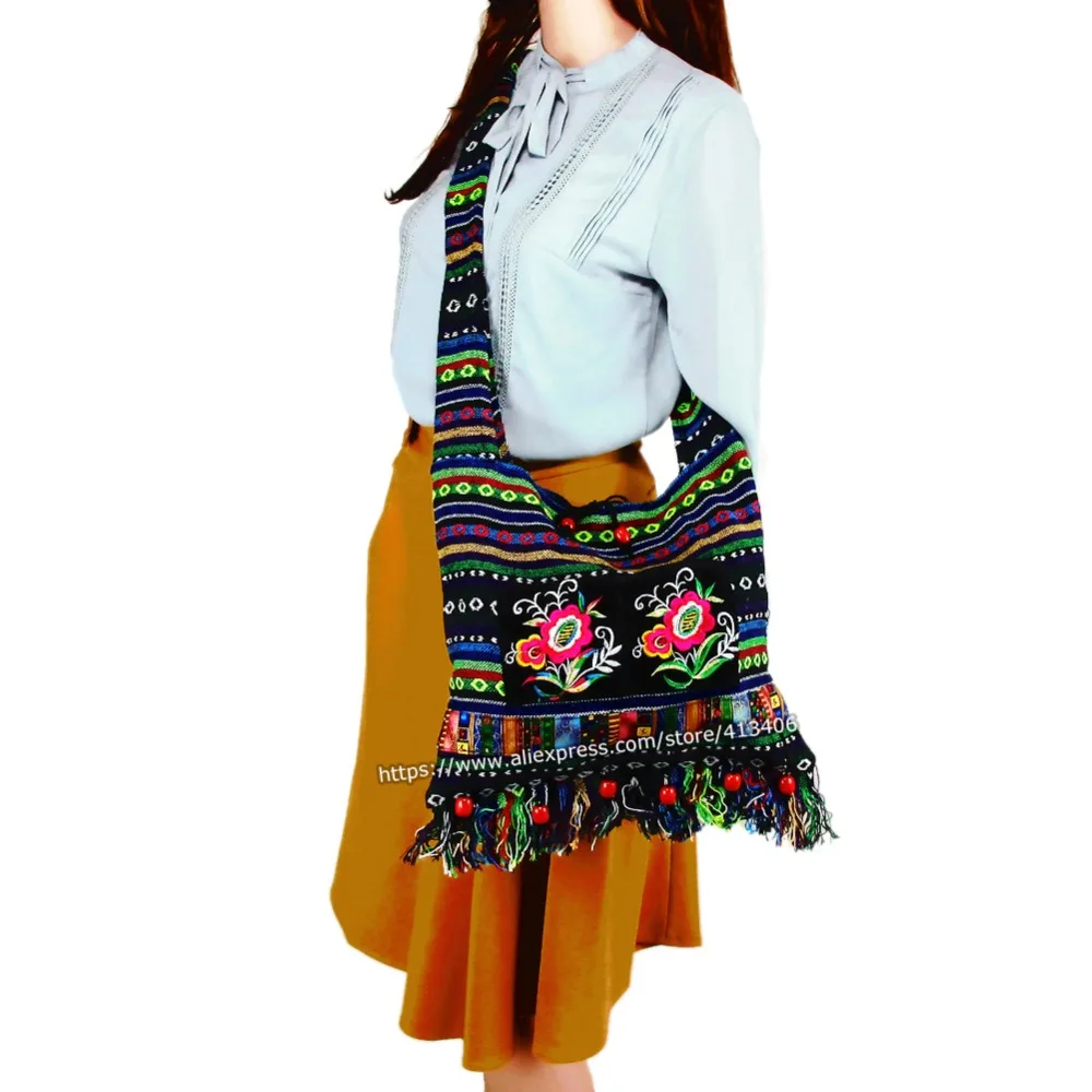 Бесплатная доставка винтажная сумка через плечо Hmong этническая тайская