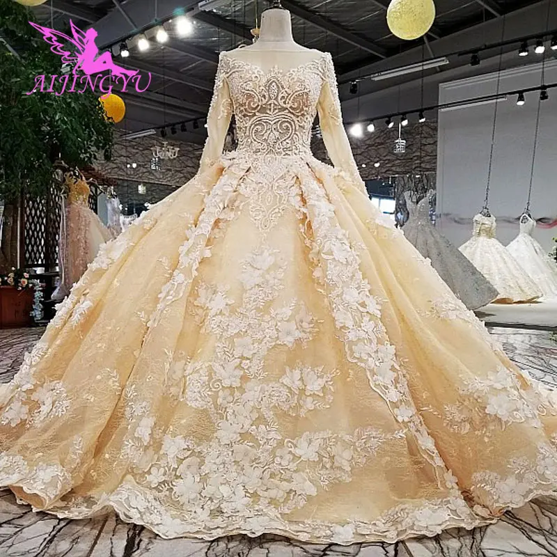 

AIJINGYU White Sheer Robe Tulle Maternity Gowns 3Xl Hot With Lace Sleeves Casual Sexy Two Piece Gown Unique Wedding Dresses