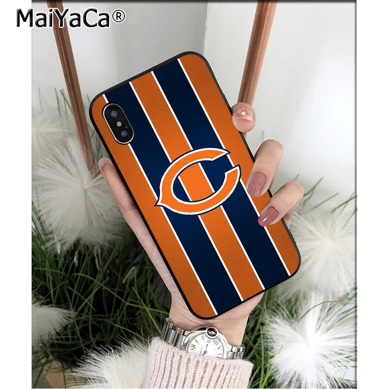 A11 MaiYaCa Chicago Bears мягкий, силиконовый, из ТПУ черный чехол для телефона Apple iPhone 8 7 6 6S Plus X XS MAX 5 5S SE XR чехол - Цвет: A11