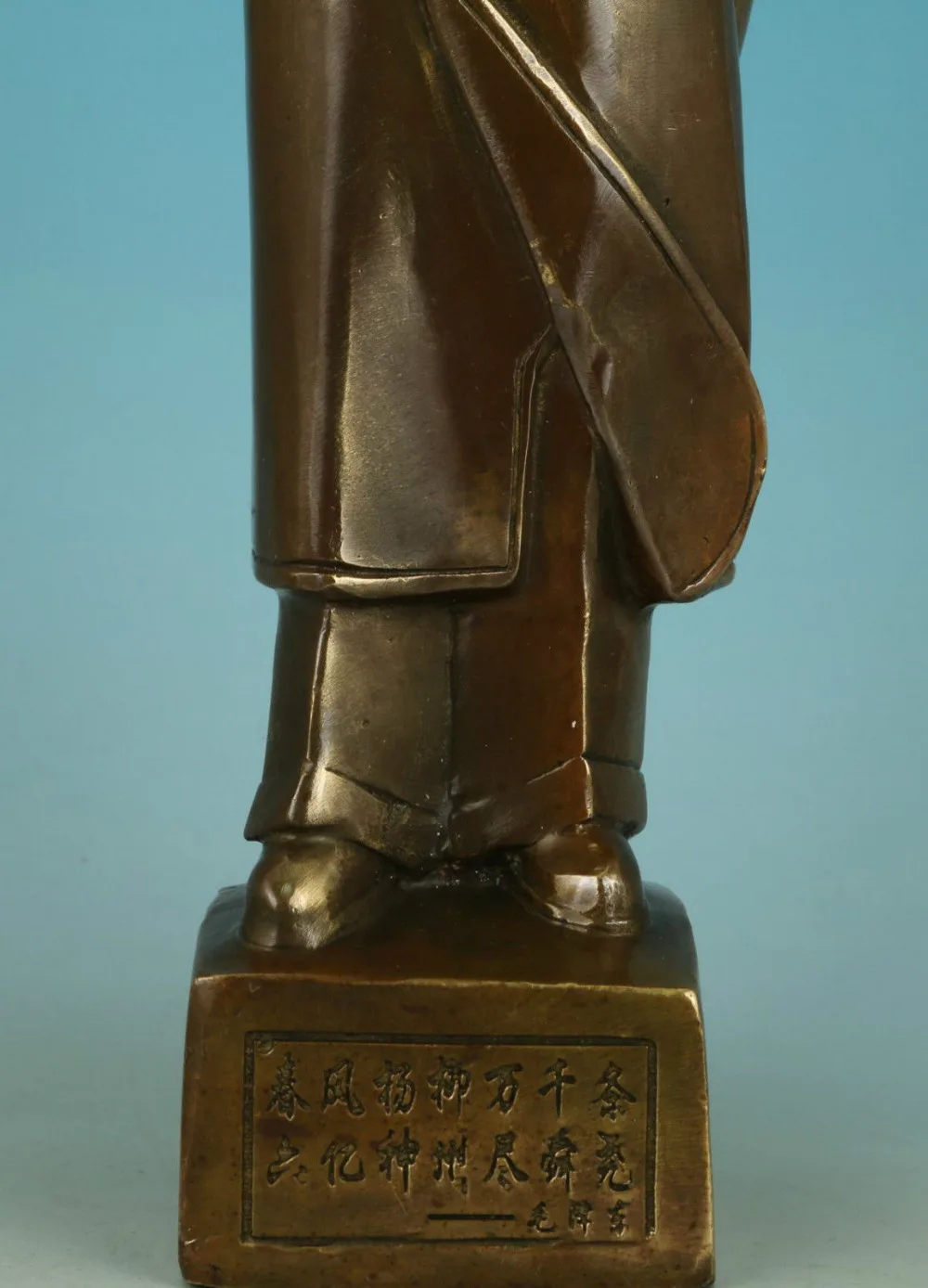 Красивая азиатская китайская старая бронза ручной работы резная статуя Мао