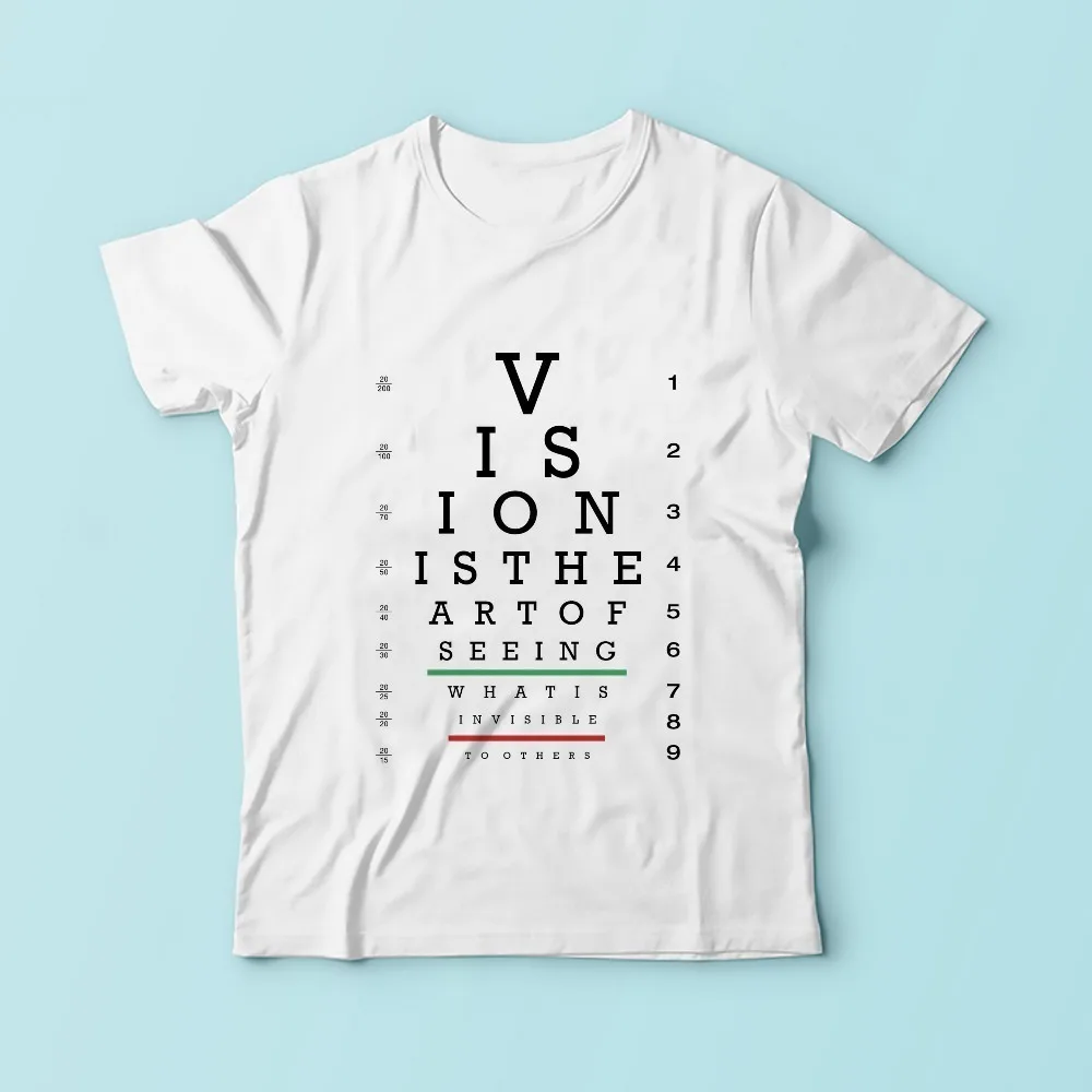 Currency symbol Visual acuity chart funny tshirt men 2018 new white casual creative cool homme high definition no glue t shirt | Мужская