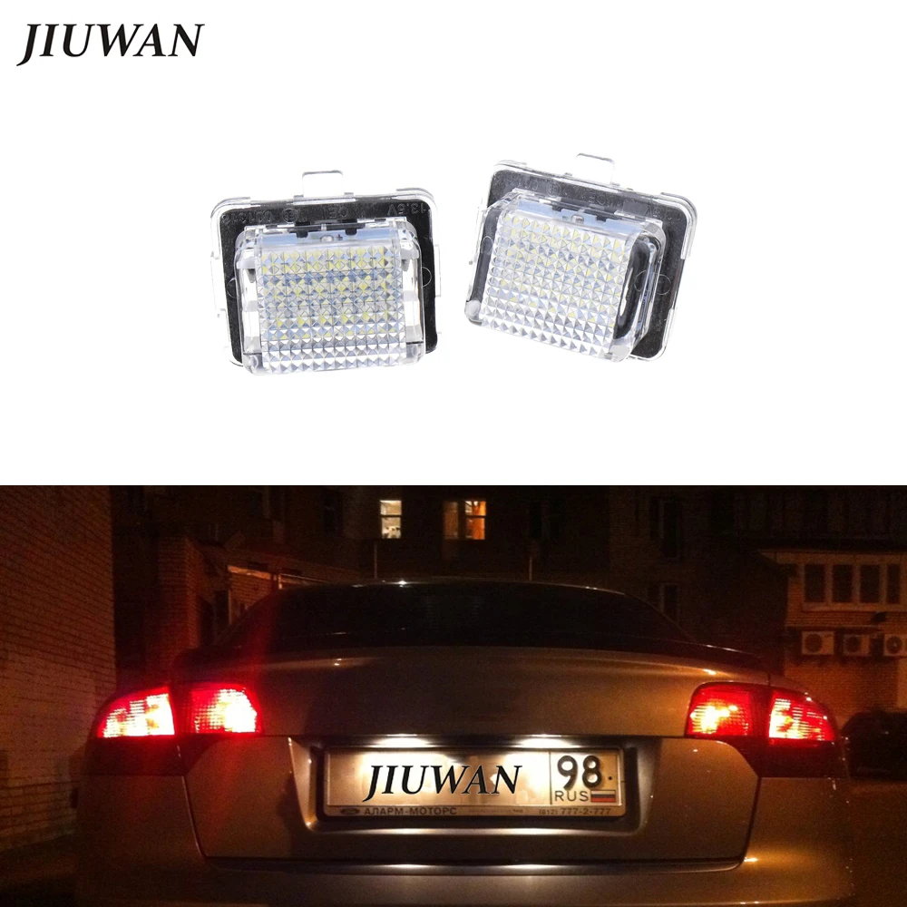 JIUWAN 1 Pair Car LED Number License Plate Light Auto White Highlight Rear Lamp for Benz W204 W207 W212 W216 W218 W221 W231 R231 |