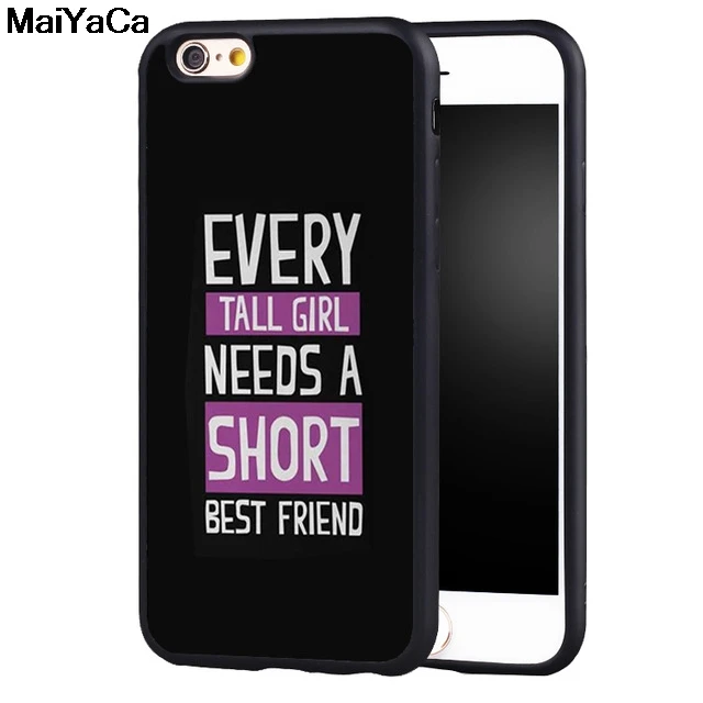 MaiYaCa для всех девочек нужен лучший друг BFF iPhone 4S 5C 5S 6S 7 8 Plus X XR XS MAX черный мягкий